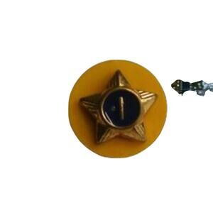 BSA Webelos Boy Scouts 1 Year Service Star Pin Badge Yellow Blue Gold  Vintage